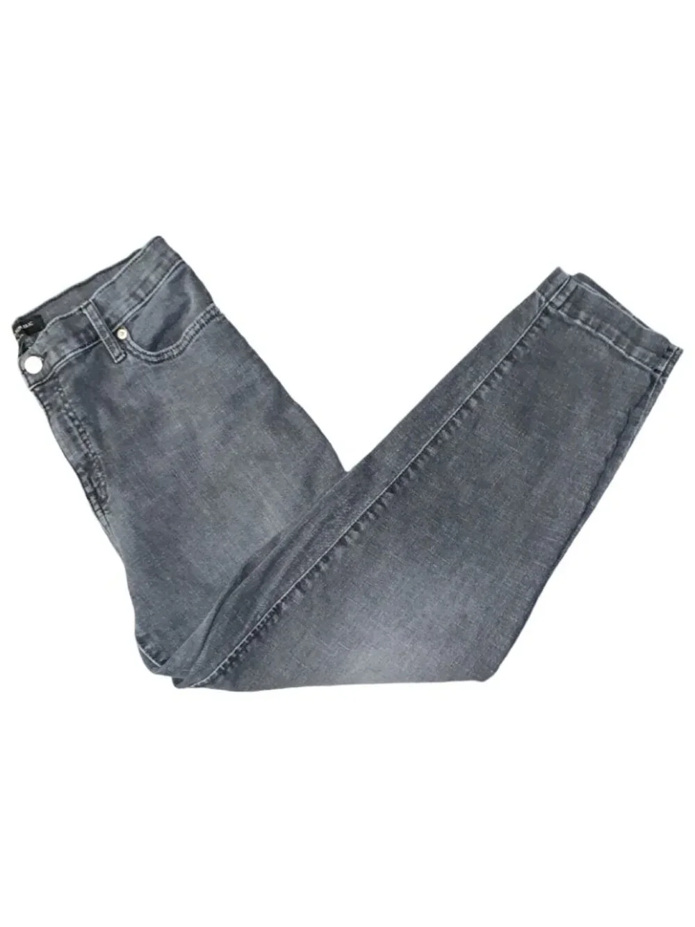 Banana Republic Jeans Womens 27/4 Black Barrel High Rise Relaxed DistressedDenim